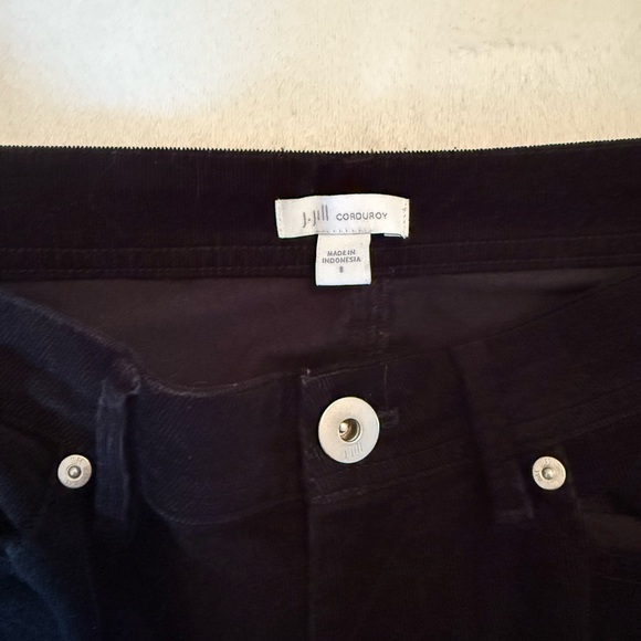 J. Jill Black High Rise Corduroy Jeans - Picture 2 of 3